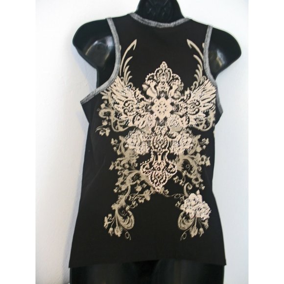 from Los Angeles bus stop Fleur De Lis and Rose tank top size XL - Picture 4 of 7